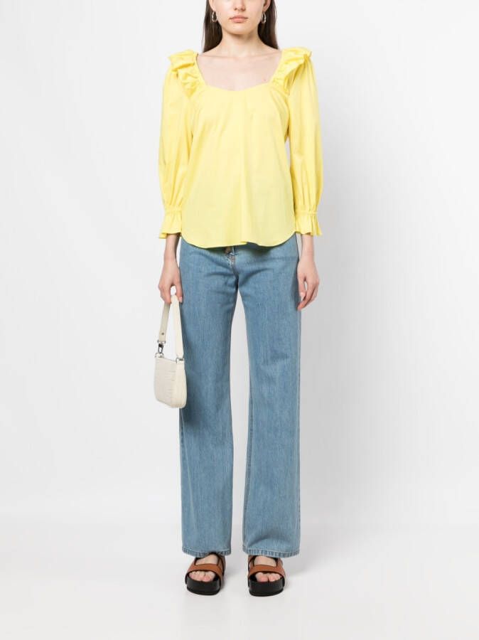 PS Paul Smith Blouse met ruches Geel