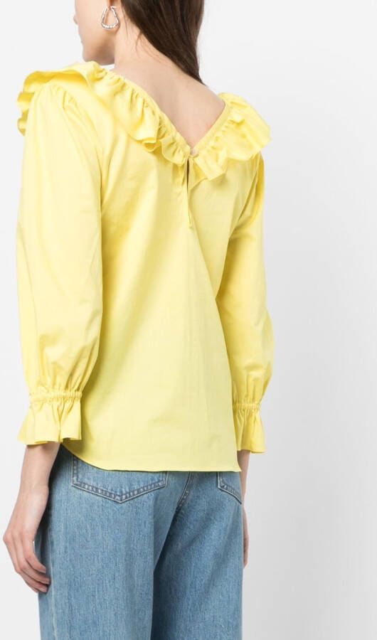 PS Paul Smith Blouse met ruches Geel