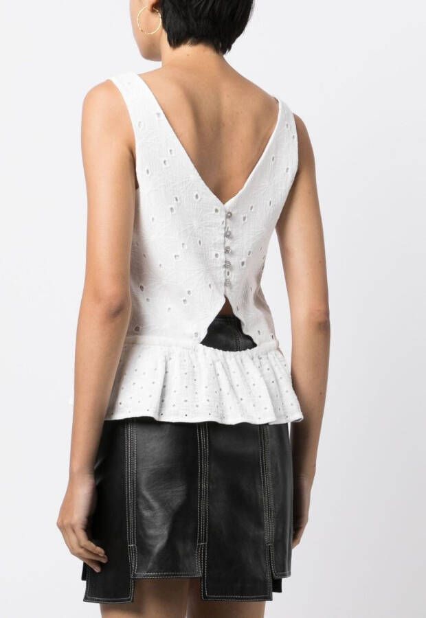 PS Paul Smith Broderie anglaise blouse Wit