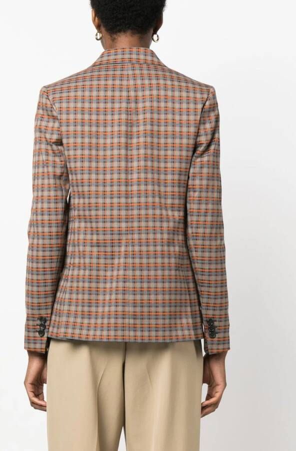 PS Paul Smith checked double-breasted blazer Bruin