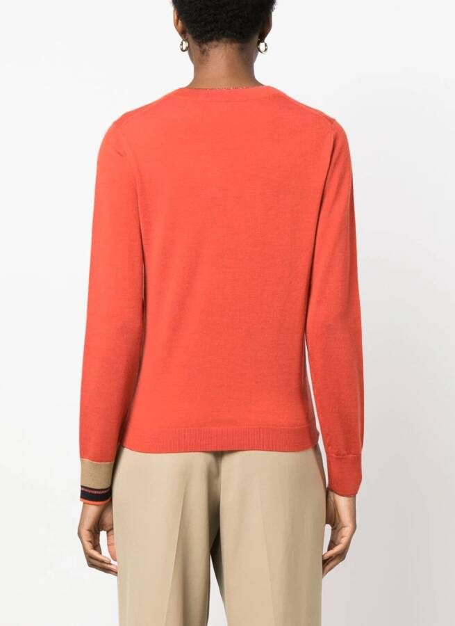 PS Paul Smith fine-knit wool-blend jumper Oranje