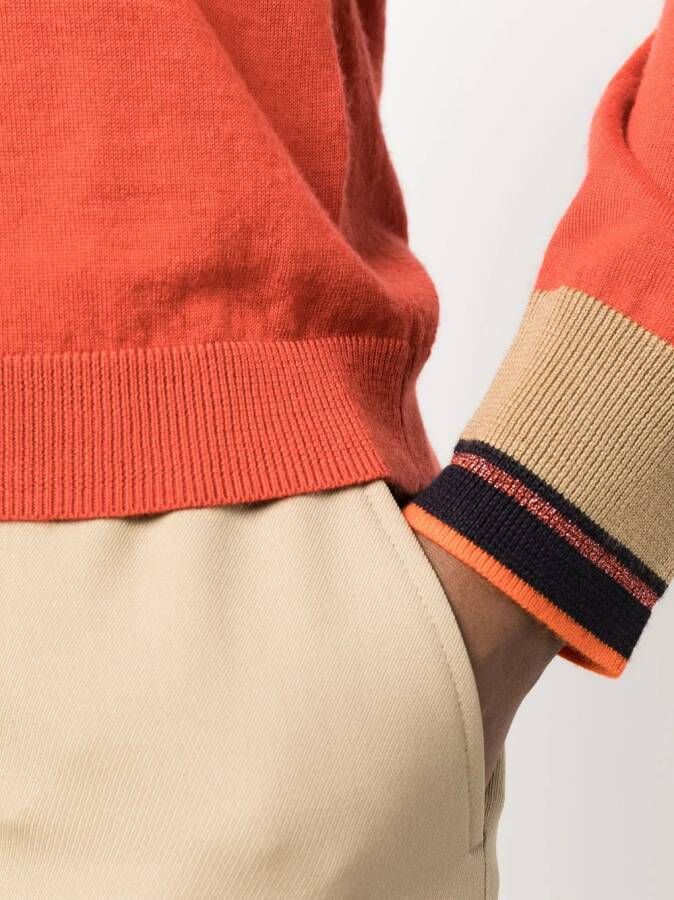 PS Paul Smith fine-knit wool-blend jumper Oranje