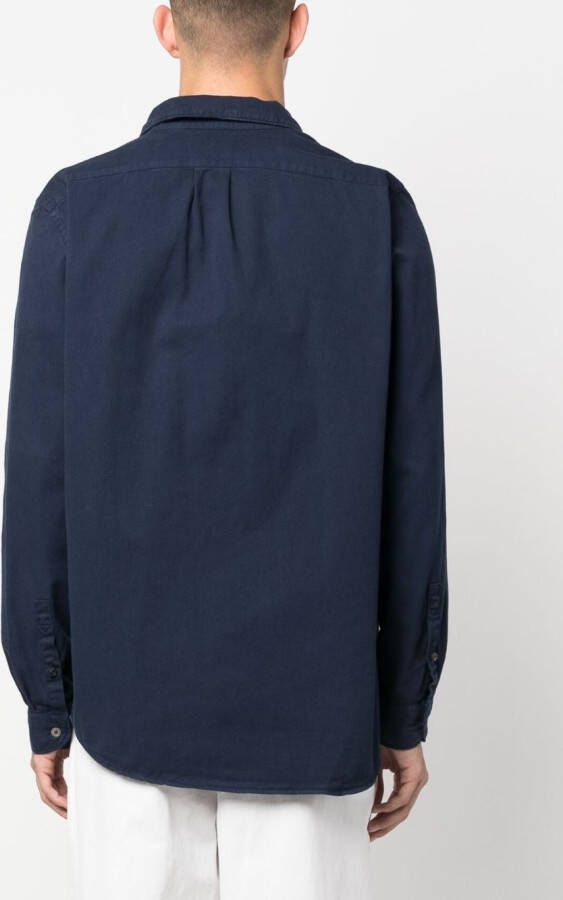 PS Paul Smith Overhemd met geborduurd logo Blauw
