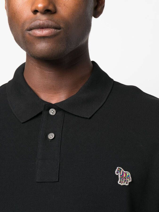 PS Paul Smith Poloshirt met logopatch Zwart