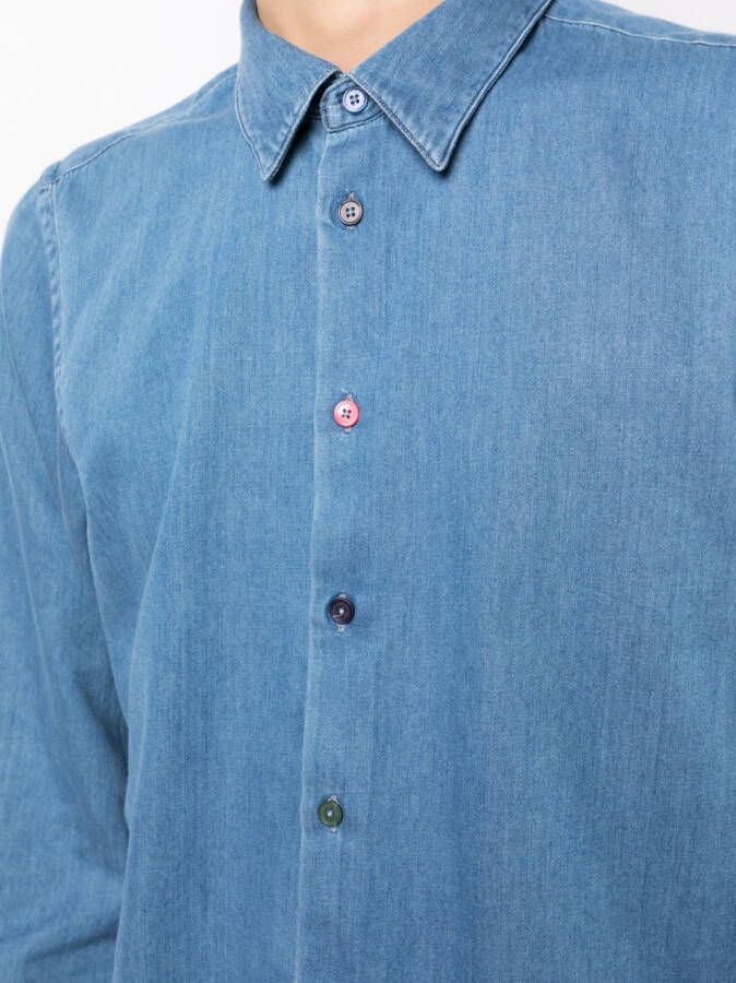 PS Paul Smith Denim overhemd Blauw