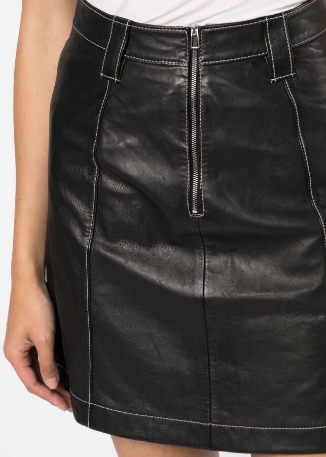 PS Paul Smith Midi-rok met contrasterend stiksel Zwart
