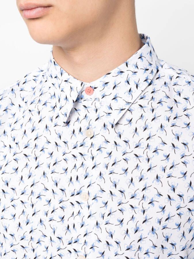 PS Paul Smith Overhemd met abstracte print Wit