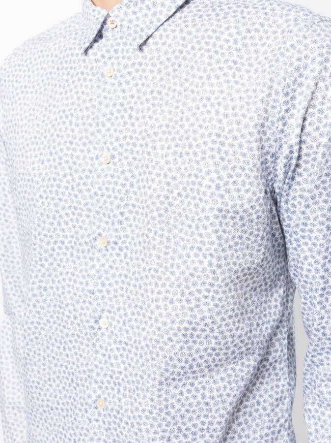 PS Paul Smith Overhemd met bloemenprint Wit