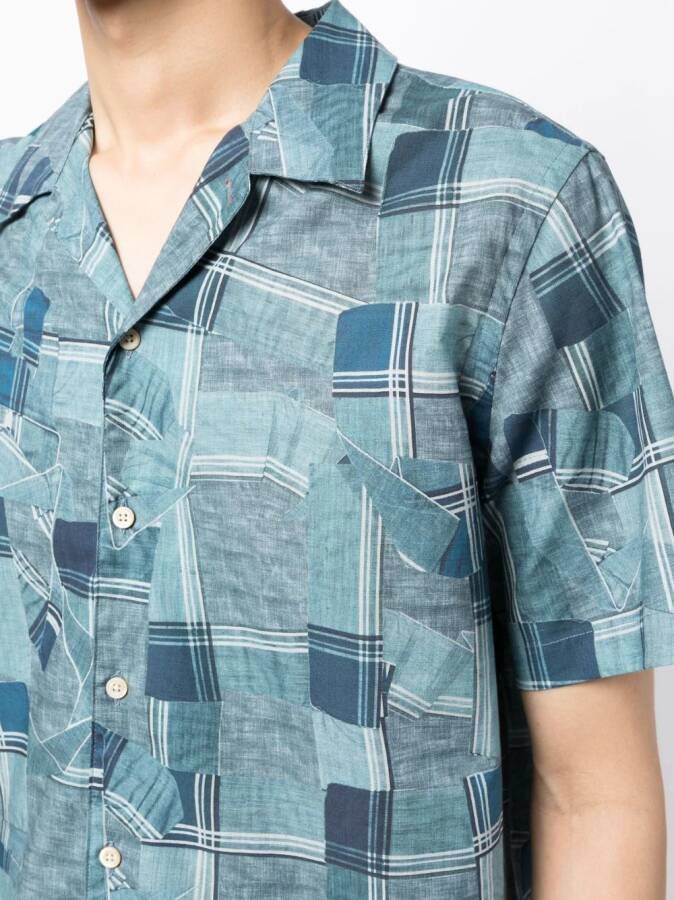 PS Paul Smith Overhemd met geometrische print Blauw