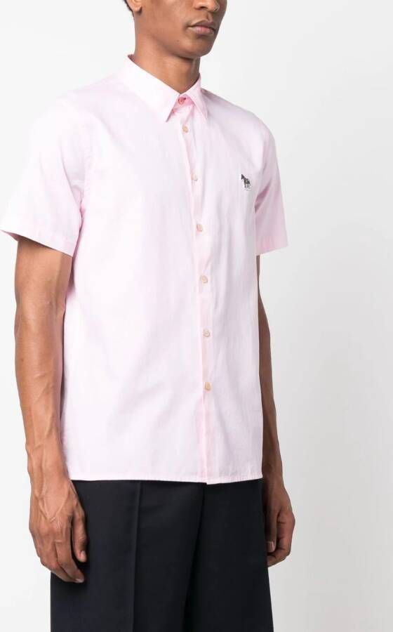 PS Paul Smith Overhemd met zebrapatch Roze