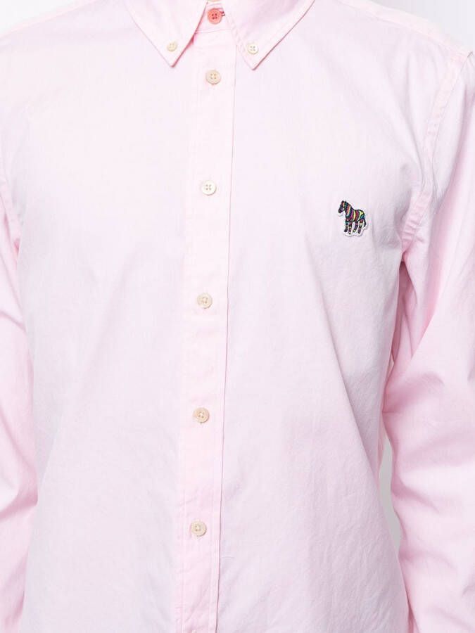 PS Paul Smith Overhemd met zebrapatch Roze