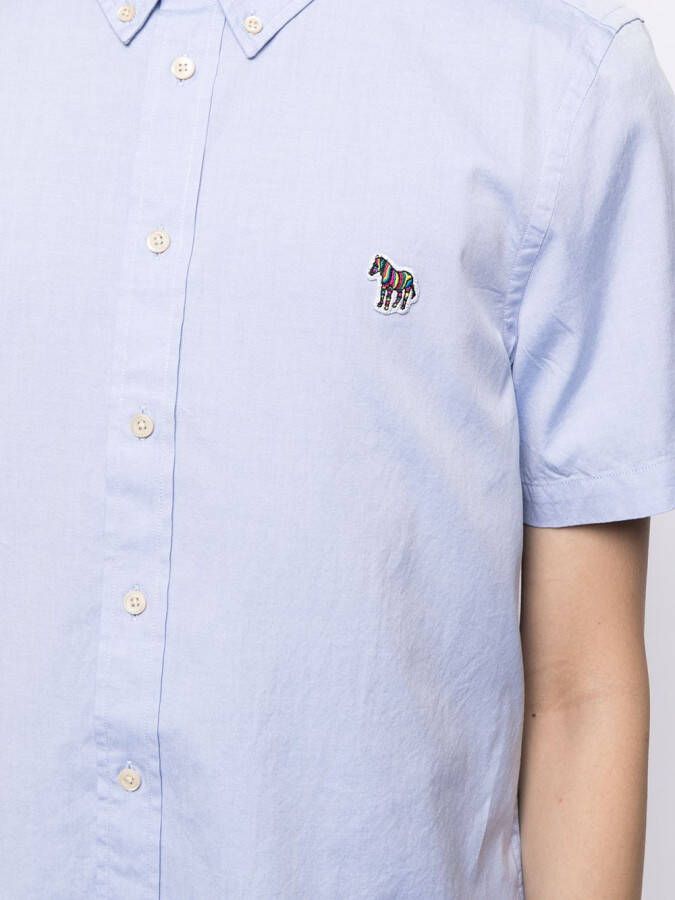 PS Paul Smith Overhemd met zebraprint Blauw