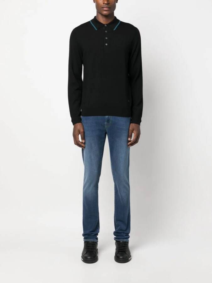 PS Paul Smith Poloshirt met geborduurd logo Zwart