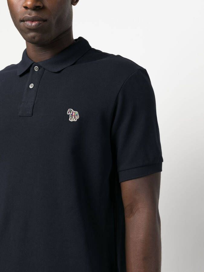 PS Paul Smith Poloshirt met zebraprint Blauw