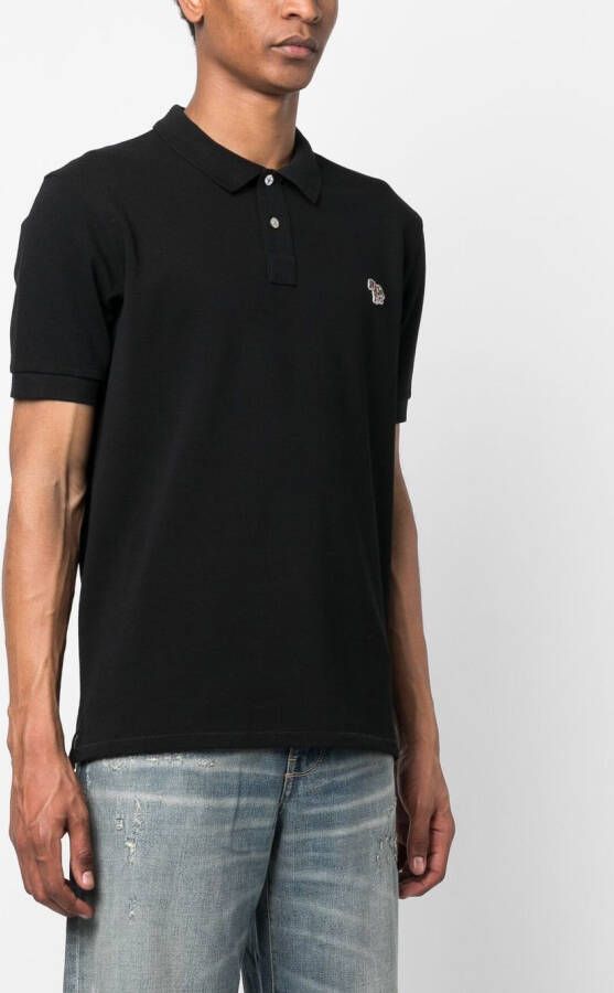 PS Paul Smith Poloshirt met zebraprint Zwart