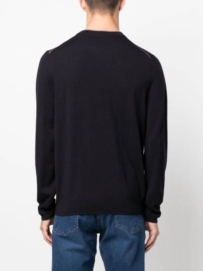 PS Paul Smith Sweater met geborduurd logo Blauw