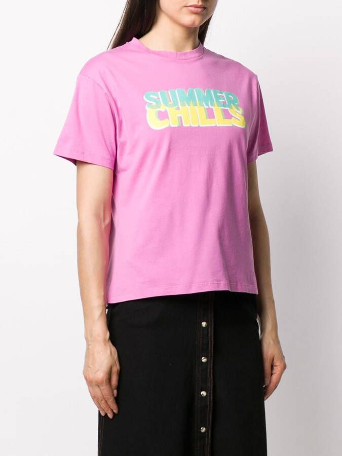 PS Paul Smith T-shirt met tekst Roze