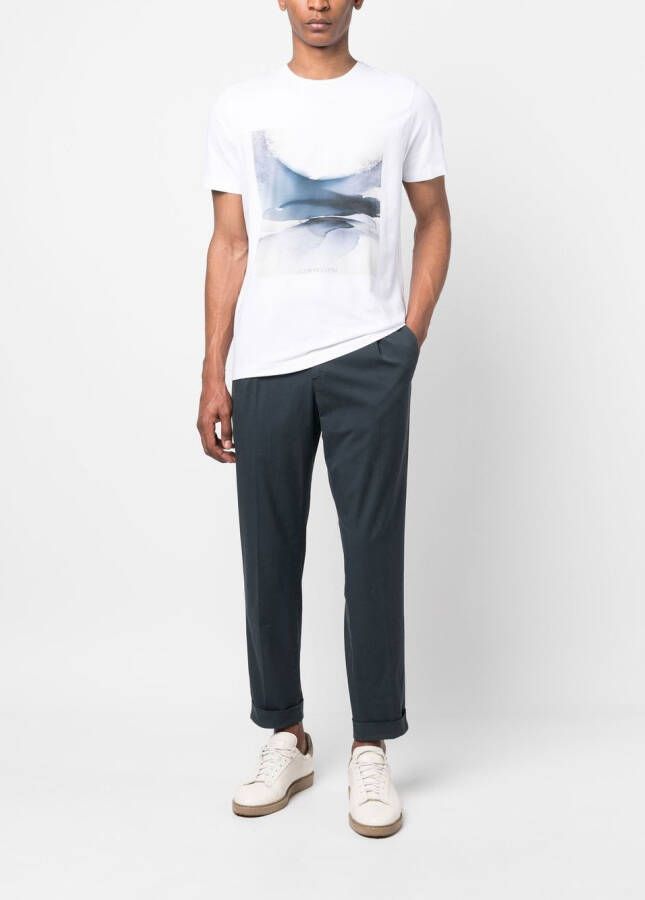 PT Torino Broek met geplooid detail Blauw