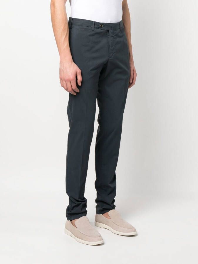 PT Torino Chino van stretchkatoen Blauw
