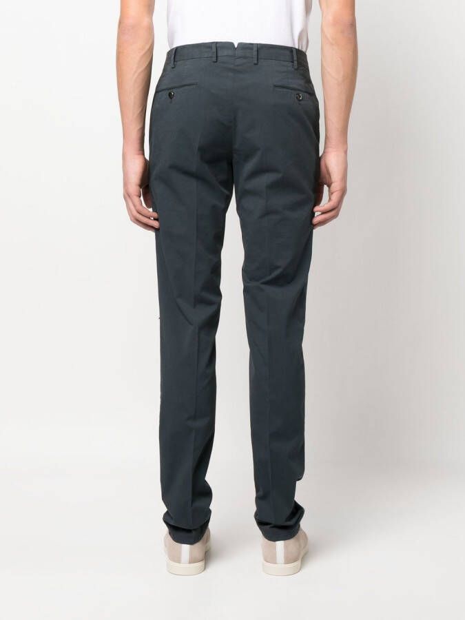 PT Torino Chino van stretchkatoen Blauw