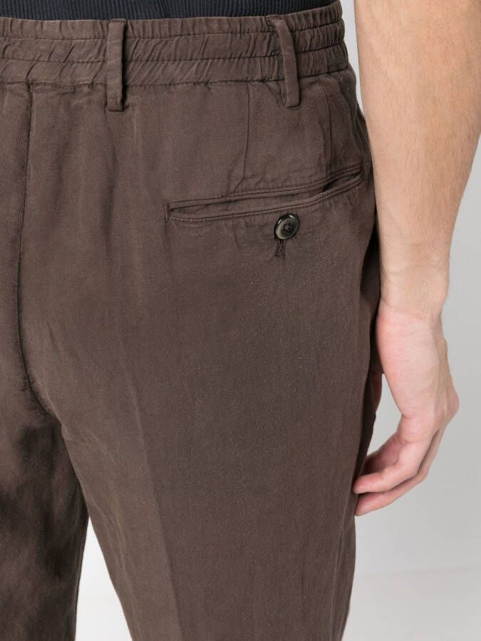 PT Torino Geplooide pantalon Bruin