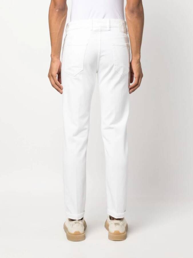 PT Torino Jeans met toelopende pijpen Wit