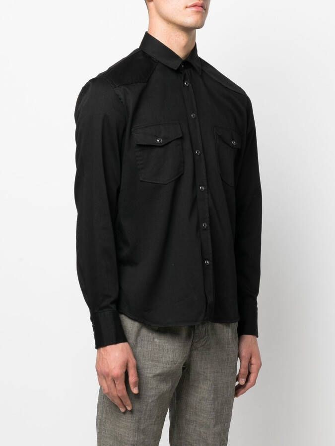 PT Torino Overhemd met klepzak Zwart