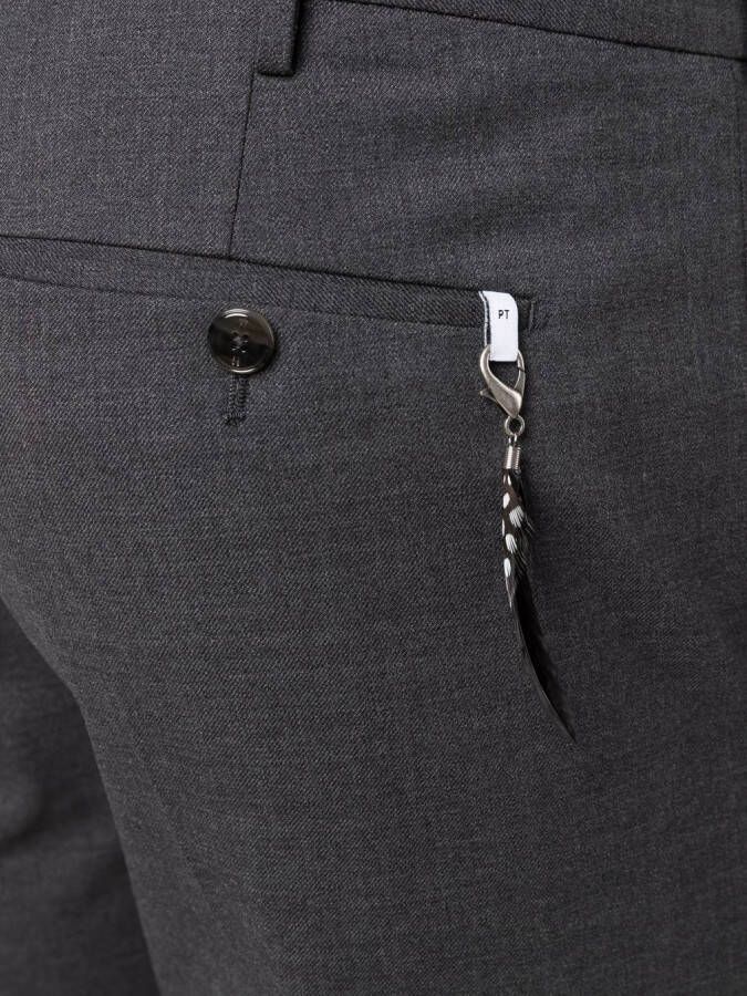 PT Torino Pantalon met geperst detail Grijs