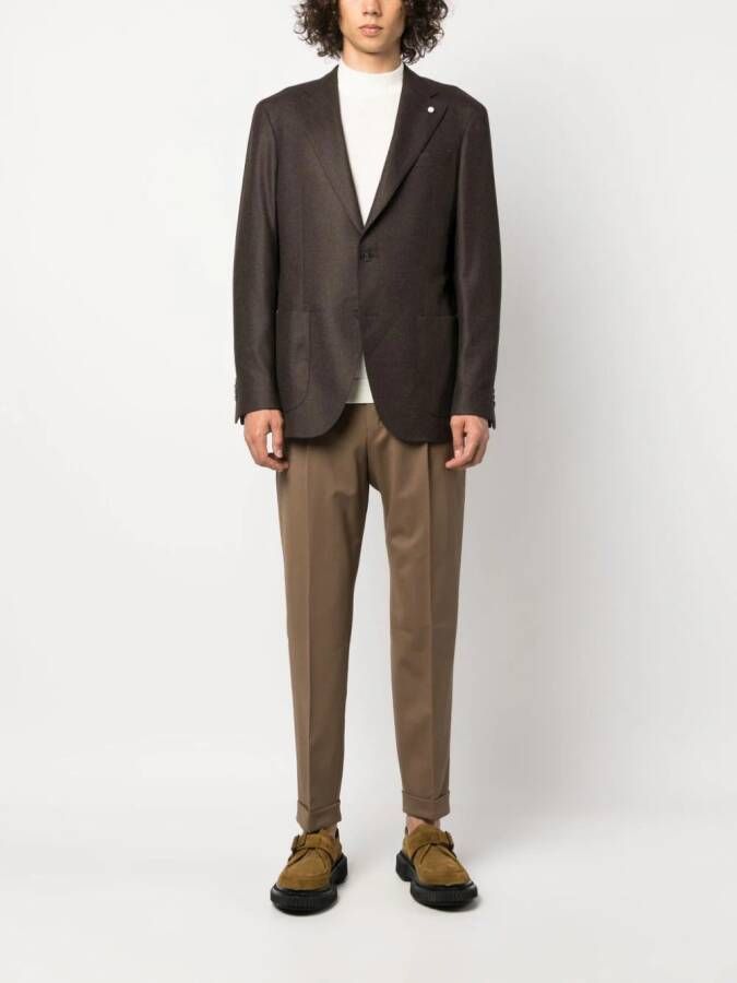 PT Torino Pantalon met geplooid detail Bruin