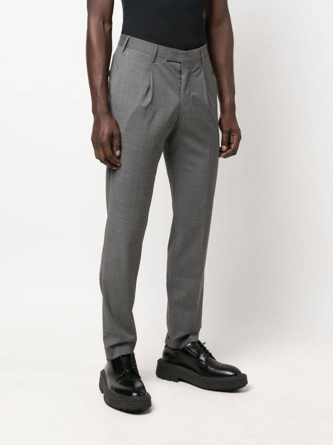 PT Torino Pantalon met toelopende pijpen Grijs
