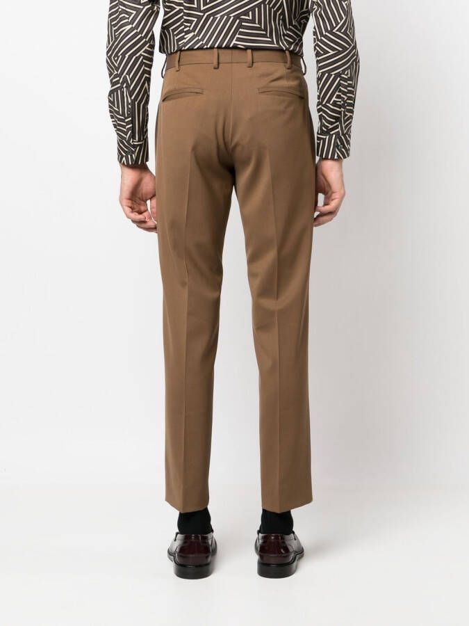 PT Torino Broek met toelopende pijpen Bruin