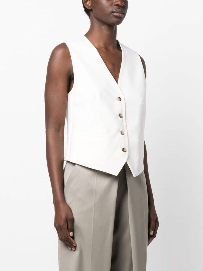 PT Torino Gilet met V-hals Beige