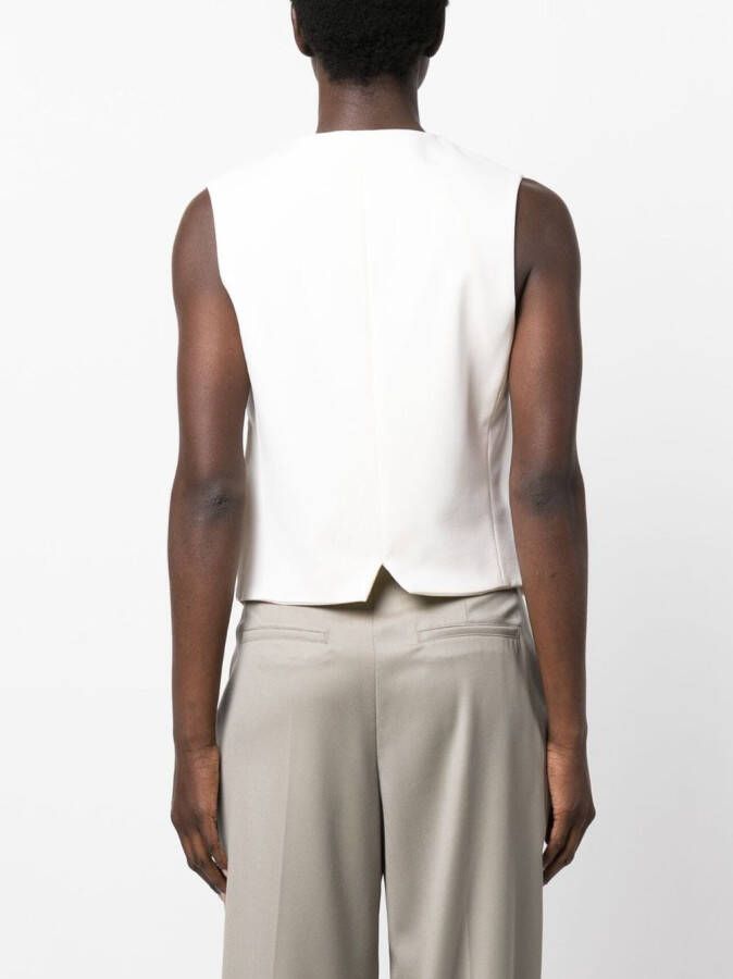 PT Torino Gilet met V-hals Beige
