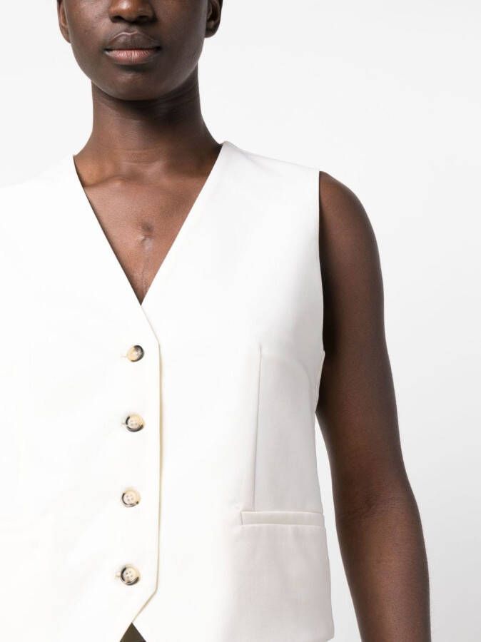 PT Torino Gilet met V-hals Beige