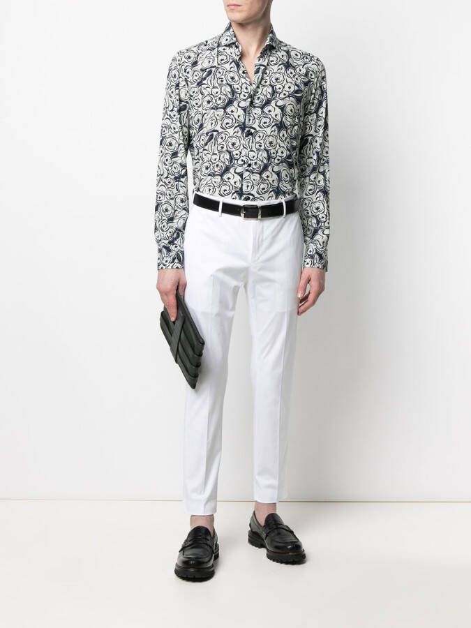 PT Torino Mid waist pantalon Wit