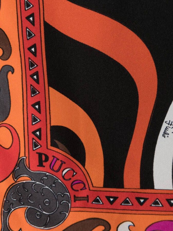 PUCCI Sjaal met abstracte print Oranje