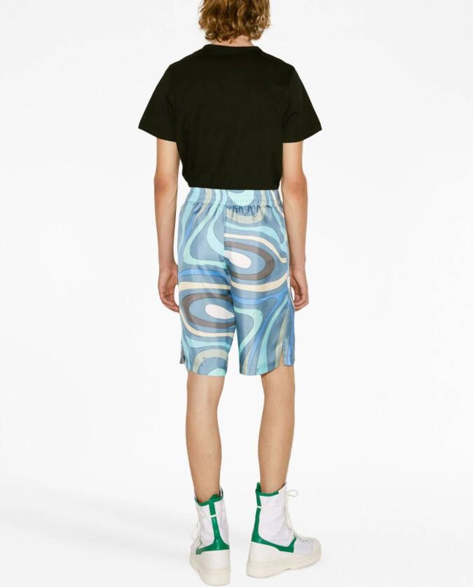 PUCCI Bermuda shorts met abstracte print Blauw