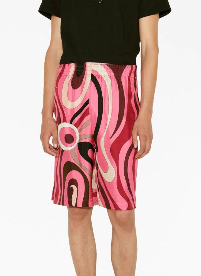 PUCCI Bermuda shorts met abstracte print Roze