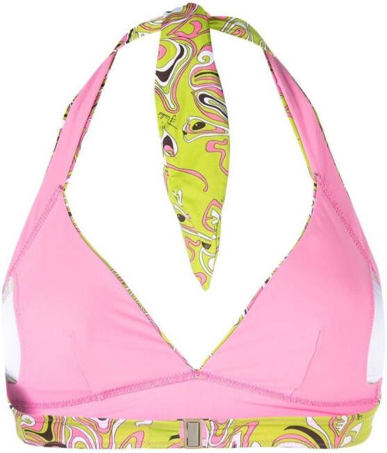 PUCCI Bikinitop met halternek Groen