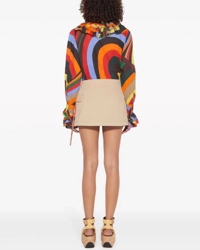 PUCCI Blouse met abstracte print Oranje