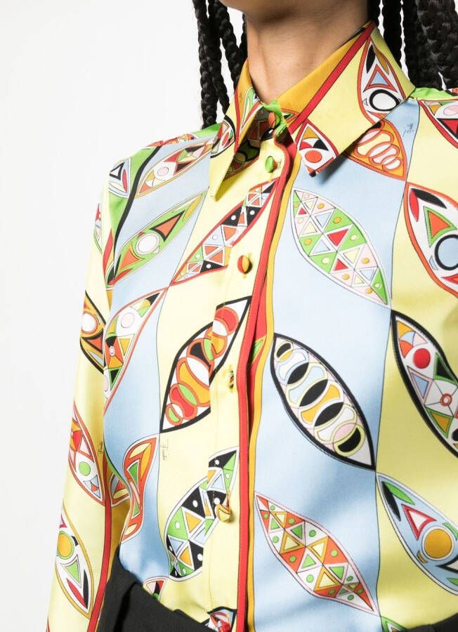 PUCCI Blouse met print Rood