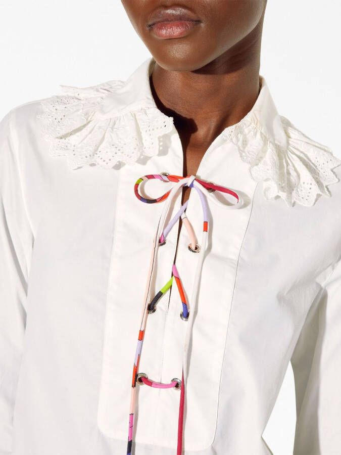 PUCCI Broderie anglaise blouse Wit