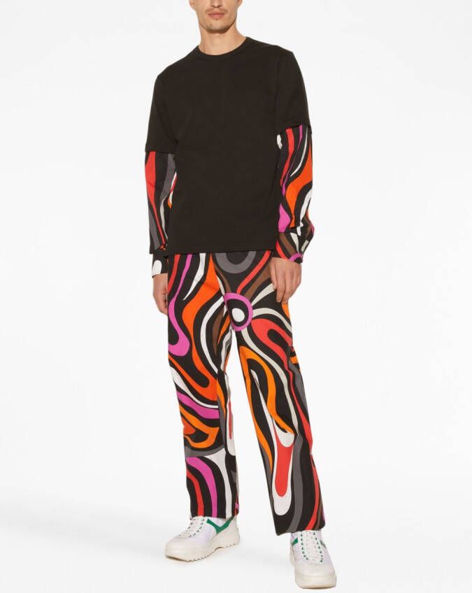 PUCCI Gelaagd T-shirt Zwart