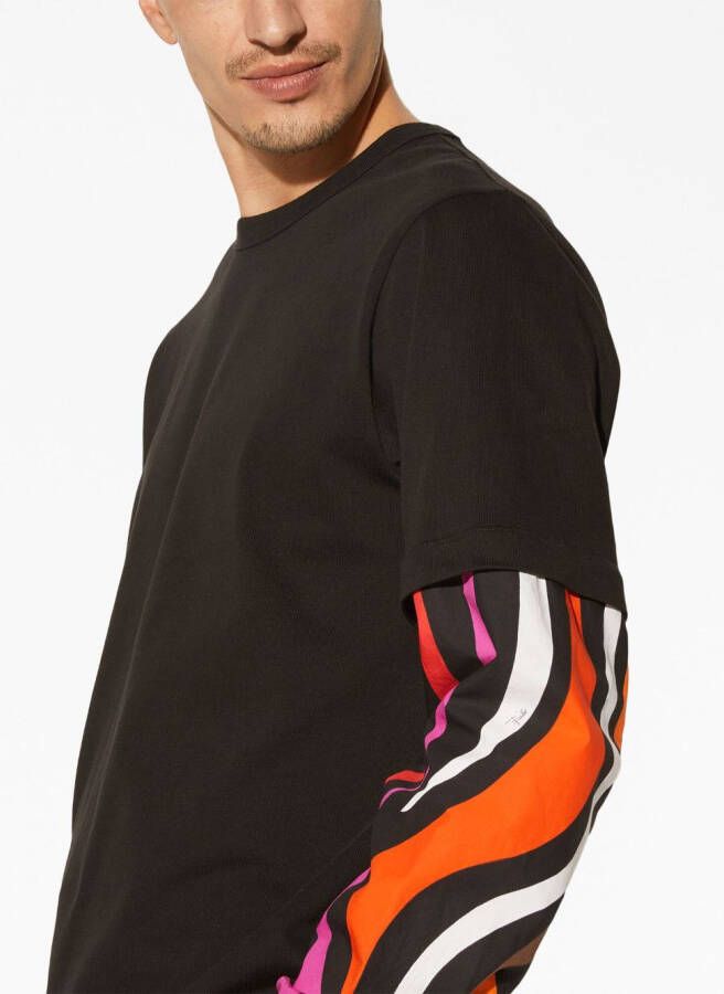 PUCCI Gelaagd T-shirt Zwart