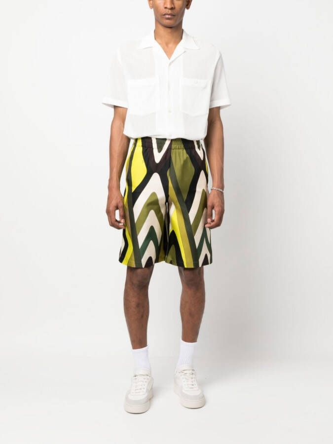 PUCCI Shorts met geometrische print Zwart