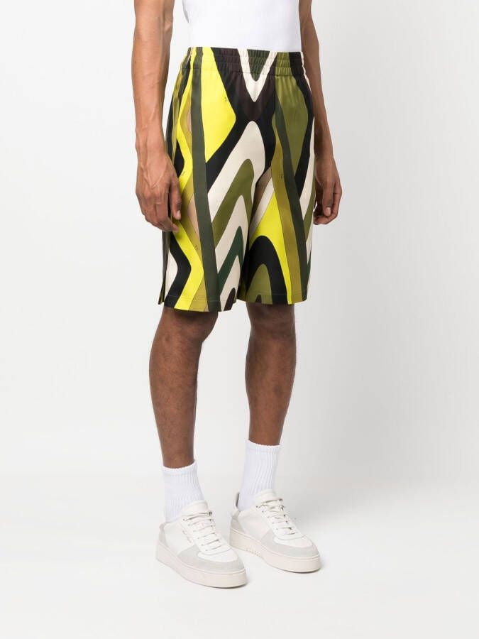 PUCCI Shorts met geometrische print Zwart
