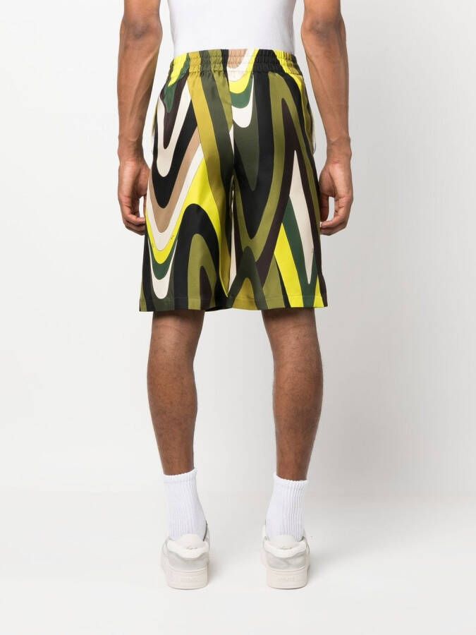 PUCCI Shorts met geometrische print Zwart