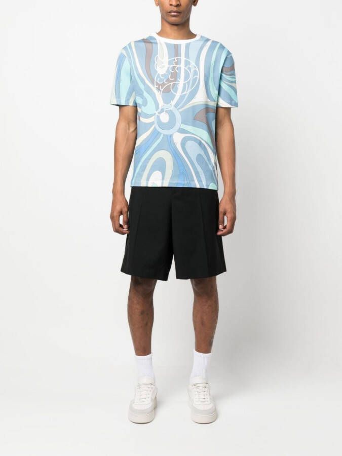 PUCCI T-shirt met print Blauw