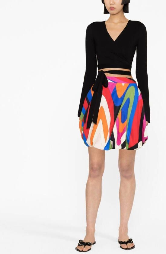 PUCCI Rok met pofmouwen Rood