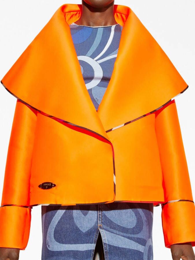 PUCCI Jack met logoplakkaat Oranje